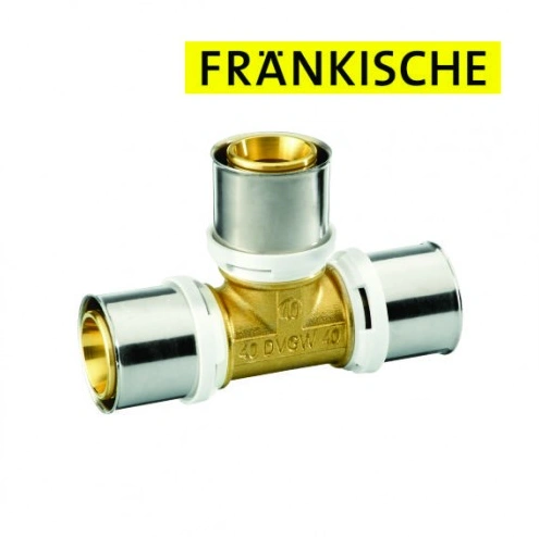 Тройник 32-32-32 латунь alpex-duo Frankische