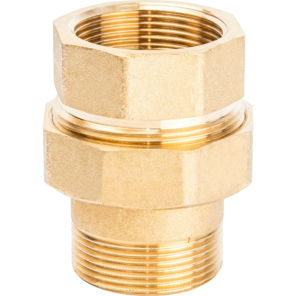 Сгон прямой (американка)  11/2" НВ латунь,  STOUT
