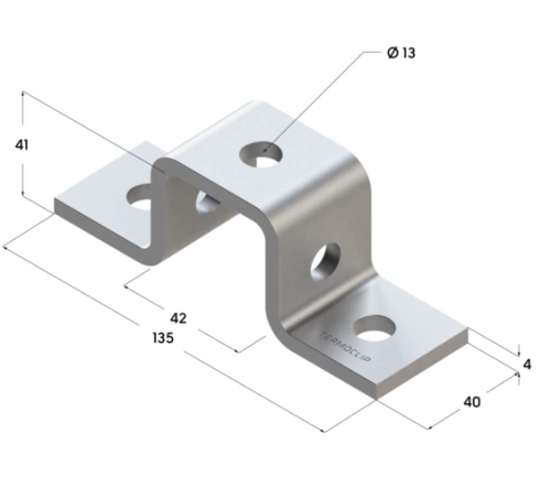 Скоба соединительная TCC SC 41х 41 4F5, Termoclip
