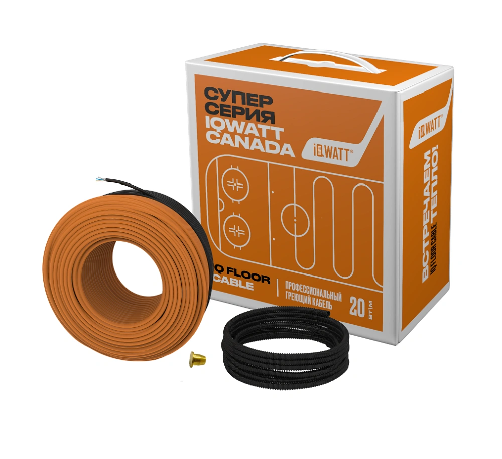 Кабель греющий IQ FLOOR CABLE - 80 м 20Вт/м (10.7 м/кв, шаг укладки 13 см)