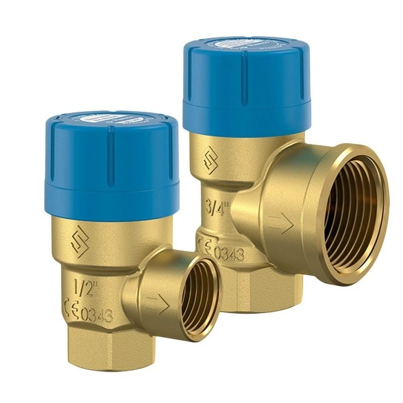 Клапан предохранительный Prescor В 1/2" x 1/2" (внутр. резьба), Рсраб=6,0 бар, Tmax=95 C