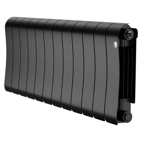 Радиатор биметаллический Infinity Noir Sable 300/87 12 секции (черный) Royal Thermo